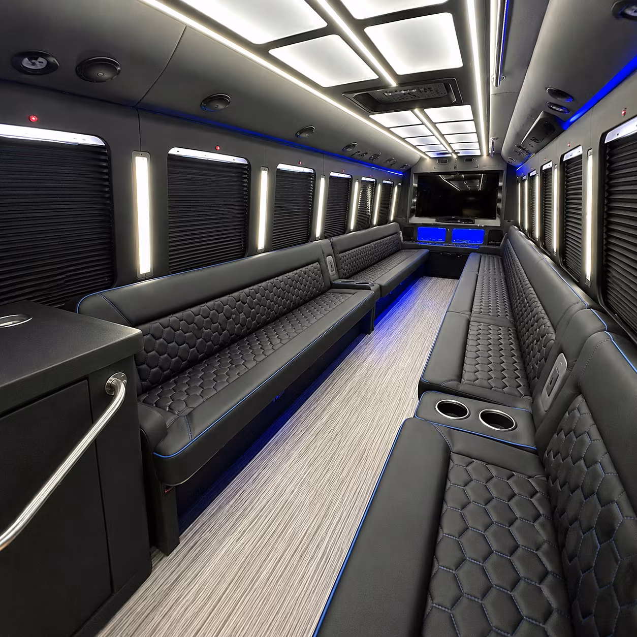 bristol party bus rental interior