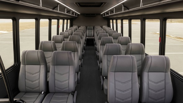 Interior of Charter Bus Company Bristol's 18 Passenger Minibus in Bristol