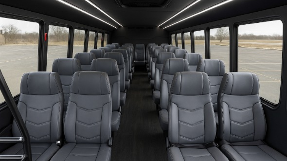 Interior of Charter Bus Company Bristol's 25 Passenger Mini bus in Bristol