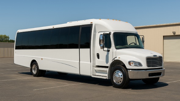 Exterior of Charter Bus Company Bristol's 35 Passenger Minibus in Bristol