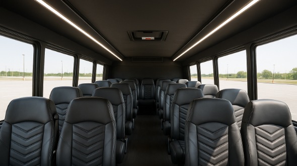 Interior of Charter Bus Company Bristol's 35 Passenger Minibus in Bristol