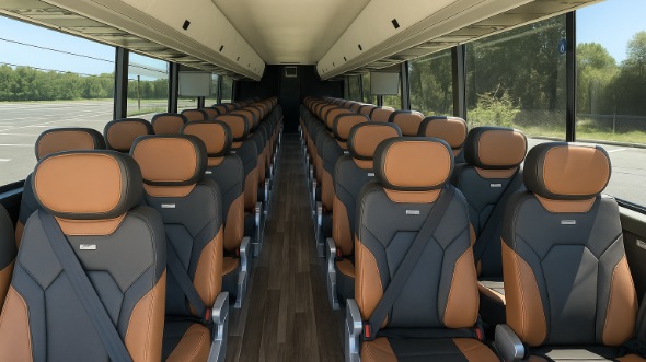 Interior of Charter Bus Company Bristol's 54 Passenger Charter Bus in Bristol