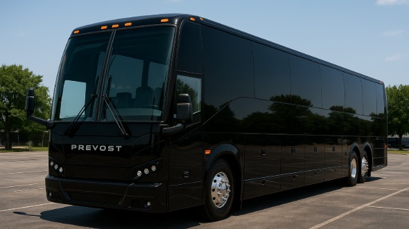 Exterior of Charter Bus Company Bristol's 55 Passenger Charter Bus in Bristol