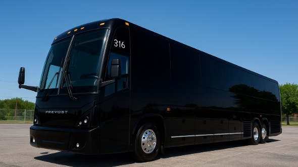 Exterior of Charter Bus Company Bristol's 56 Passenger Charter Bus in Bristol