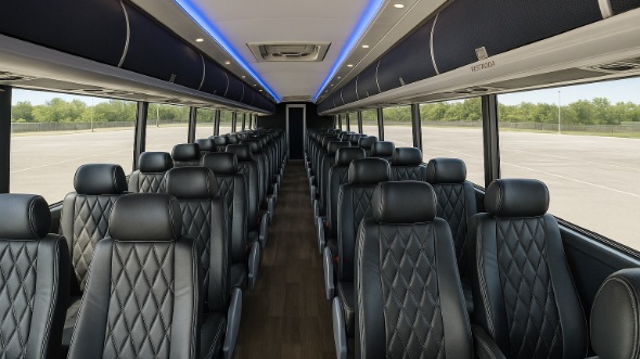 bristol 50 passenger charter bus inside
