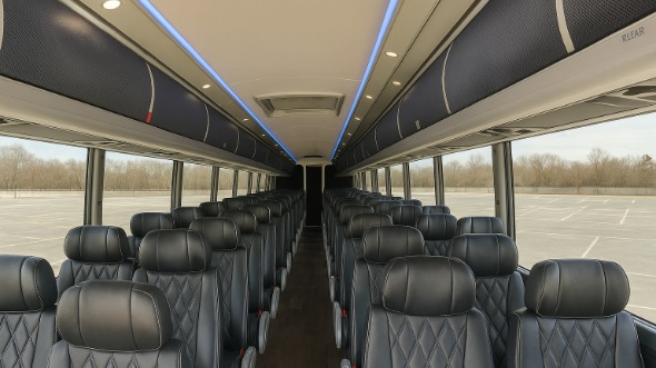 bristol 54 passenger charter bus inside