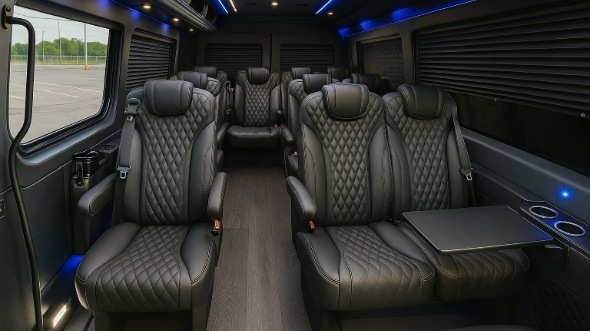 bristol sprinter van with driver inside