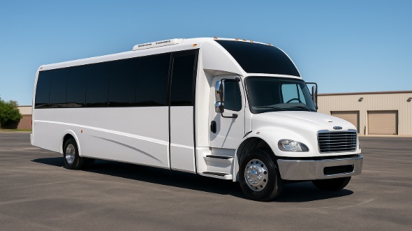 Exterior of Charter Bus Company Bristol's Party Bus in Bristol
