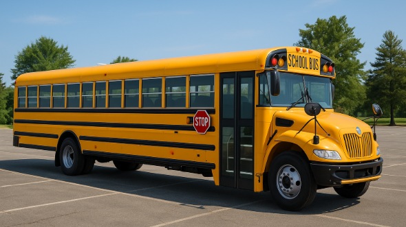 Exterior of Charter Bus Company Bristol's School Bus in Bristol
