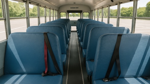 Interior of Charter Bus Company Bristol's School Bus in Bristol