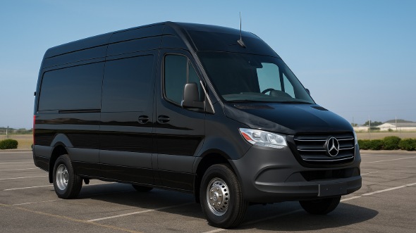 Exterior of Charter Bus Company Bristol's Sprinter Limo in Bristol